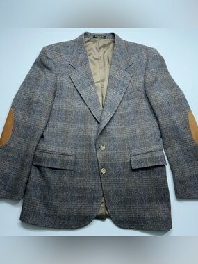 EVAN PICONE Wool Sport Coat Jacket Mens Size 42 Reg Brown Herringbone Blazer